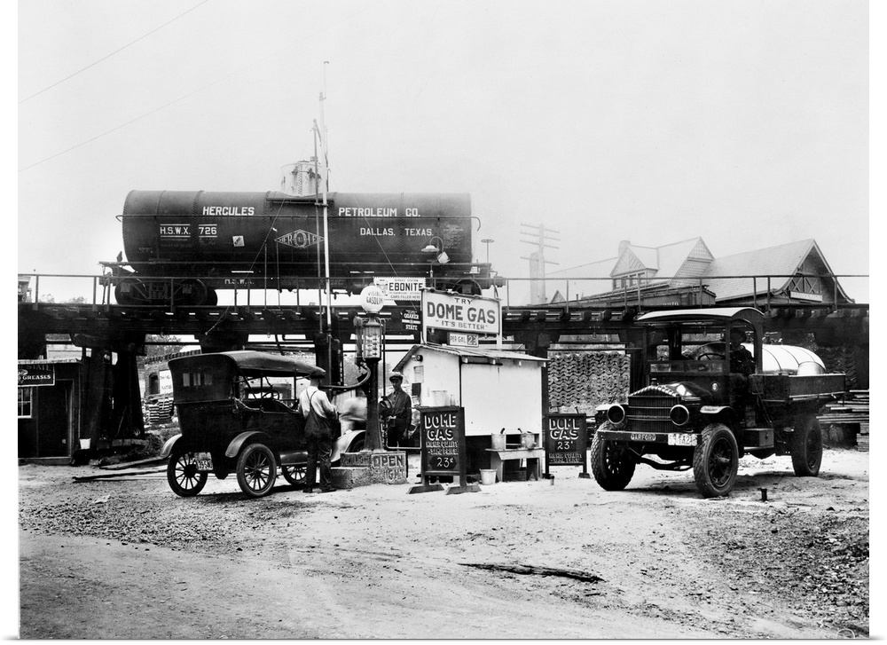 Dome gas station in Takoma Park, Maryland. Photograph, c1921.