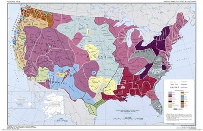 Early Indian Tribes, Culture Areas And Linguistic Stocks, 1967