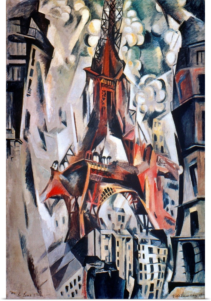 Oil on canvas by Robert Delaunay, 1910.