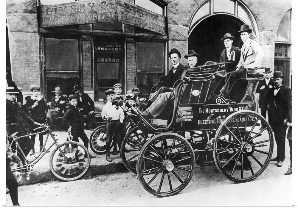 Montgomery Ward's 'Horseless Carriage,' which toured the United States in 1897 as an advertisement for the company.