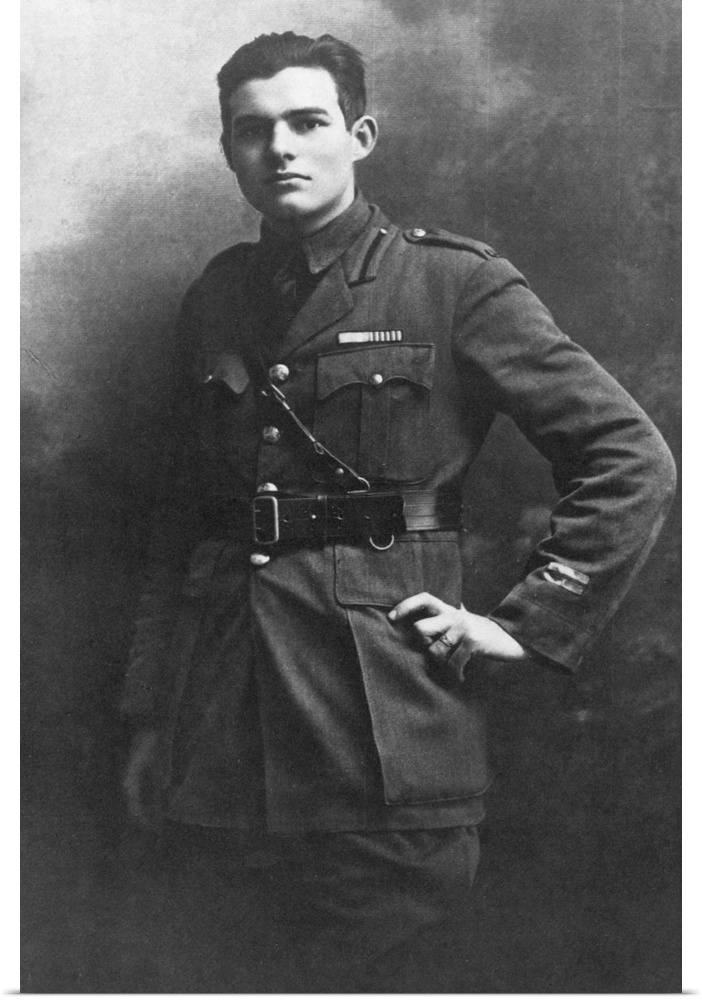 American writer. As a soldier in World War I, Milan, photographed 1918.