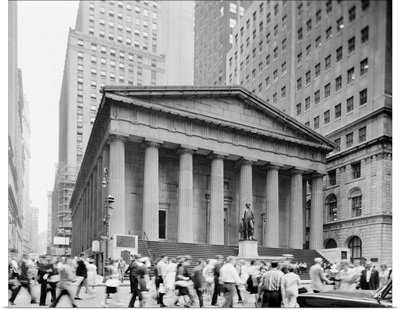 Federal Hall at 26 Wall Street in New York City, 1970