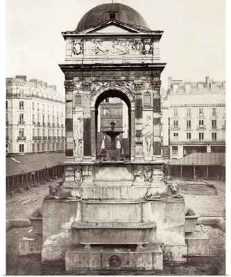 Fontaine des Innocents in Paris, France, 1858