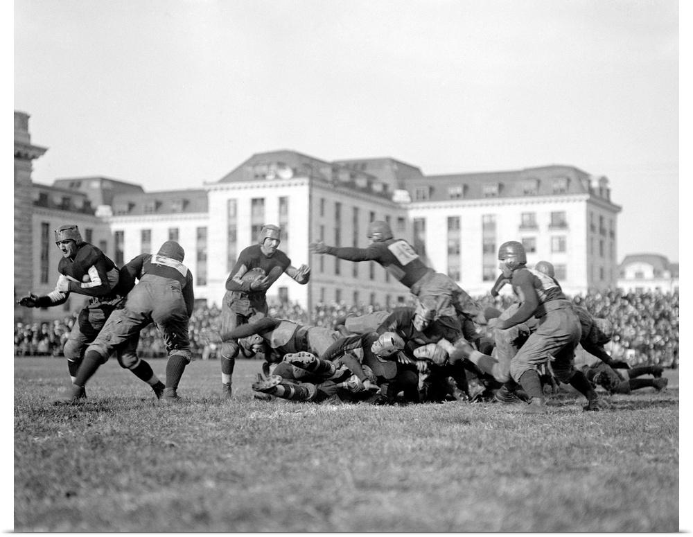 An American football game, c1915.