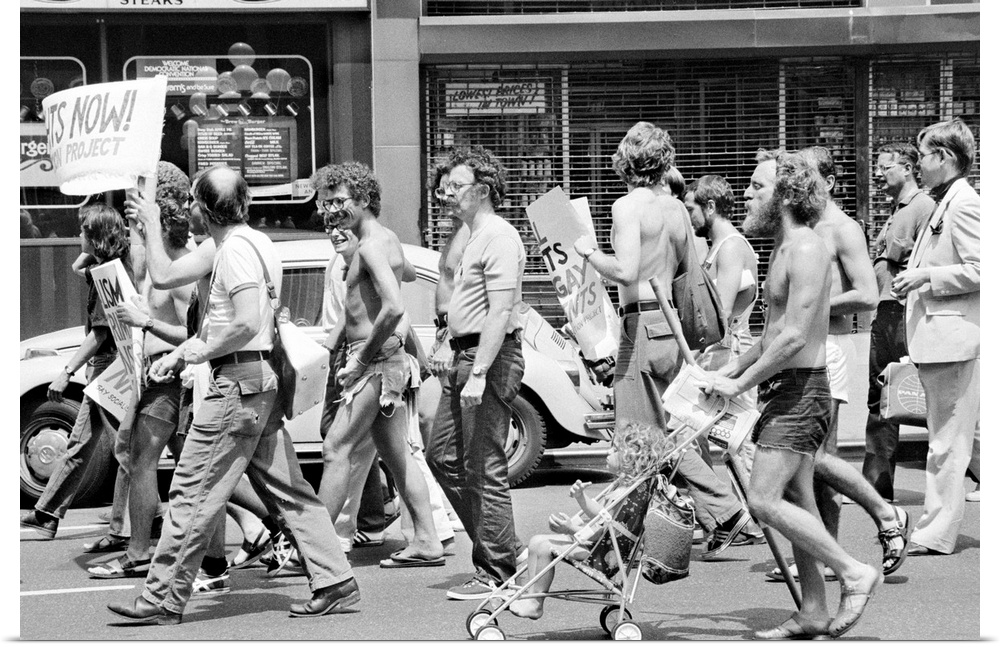 Gay rights demonstration during the Democratic National Convention in New York City, 11 July 1976. Photographed by Warren ...