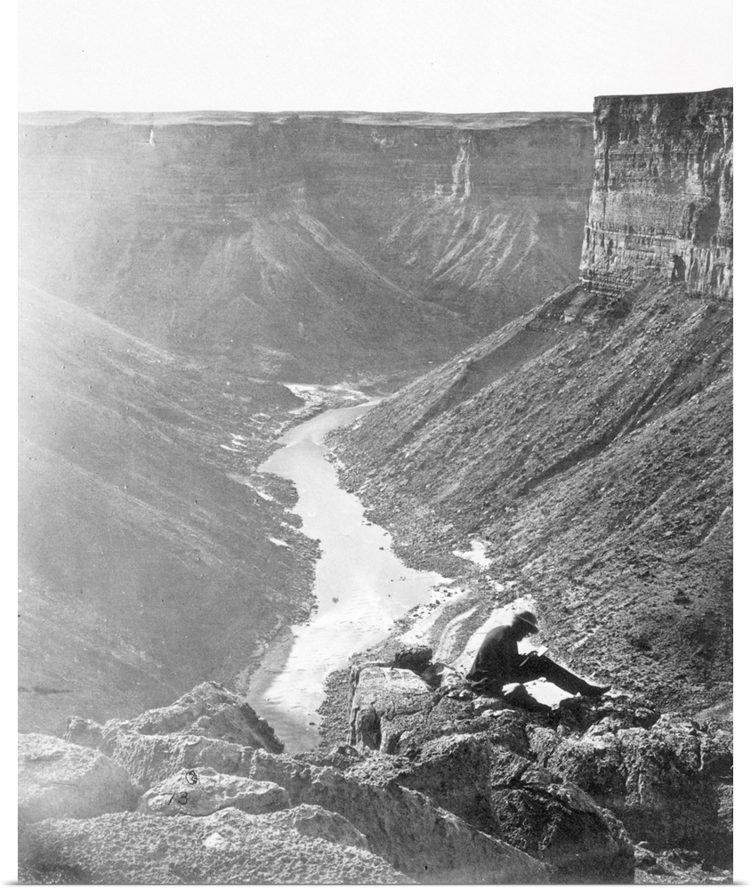 Grand Canyon, 1872. Mouth Of Kanab Wash, Looking West; Arizona. Photographed By William Bell, 1872.