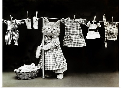 Hanging Up the Wash, c1914