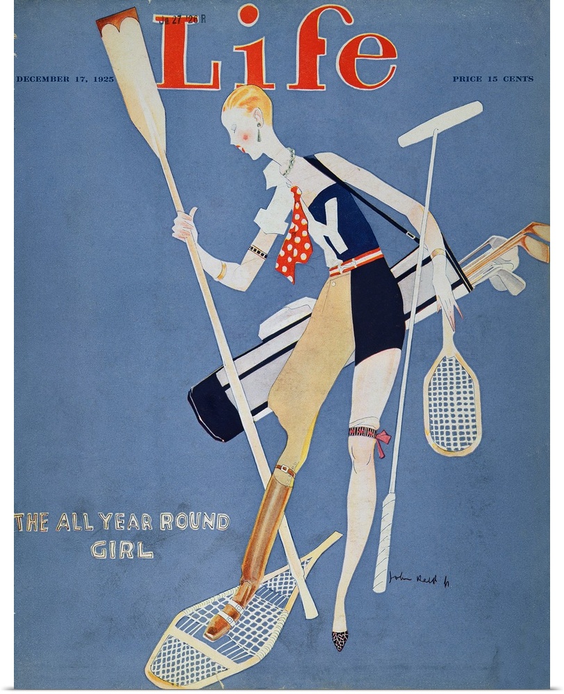 'The All Year Round Girl.' 'Life' magazine cover, 1925, by John Held, Jr.