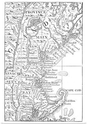 Henry Popple's Map Of New England, 1732