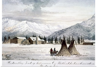 Hudson Bay Trading Post On Flathead Indian Reservation, Montana Territory, c1860