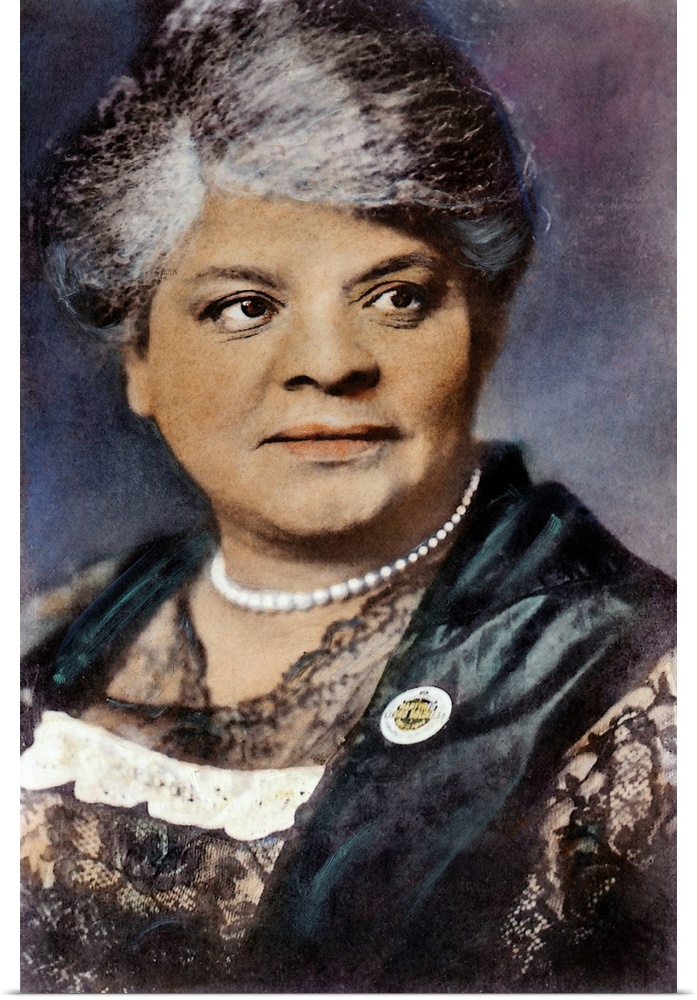 IDA B. WELLS (1862-1931). American journalist and reformer. Oil over a photograph, n.d.