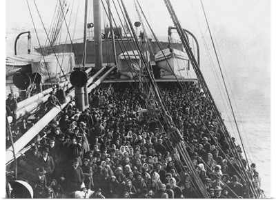Immigrant Ship, 1906, S.S. Patricia in New York harbor