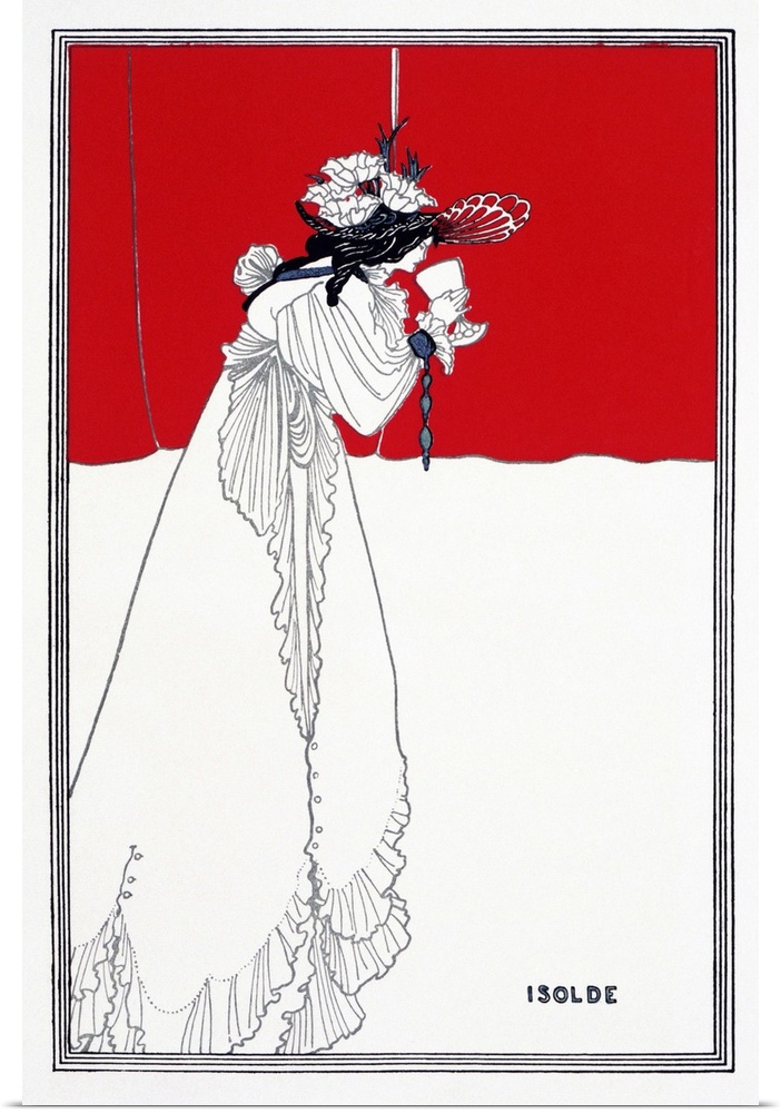 'Isolde.' Lithograph by Aubrey Vincent Beardsley, 1899.