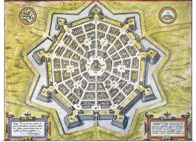 Italy, Palmanova Map, 1598