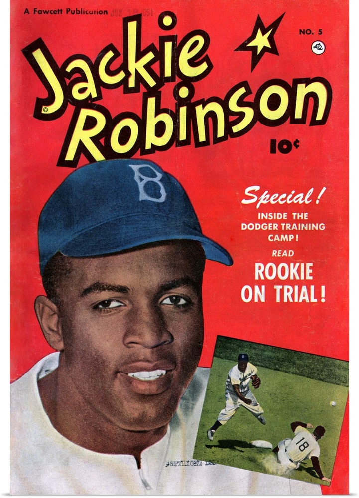 JACKIE ROBINSON (1919-1972). American baseball player. Front cover of a Jackie Robinson comic book, c1951.