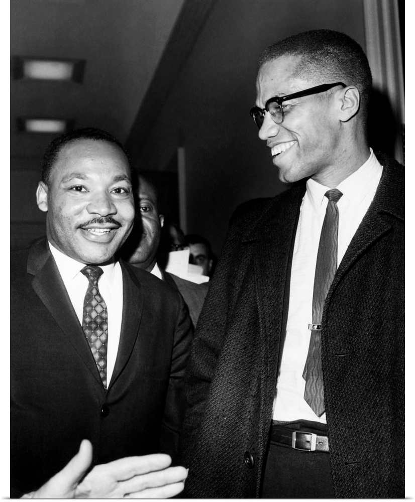KING AND MALCOLM X, 1964. Dr. Martin Luther King Jr. (left), American cleric and civil rights leader, photographed with Am...
