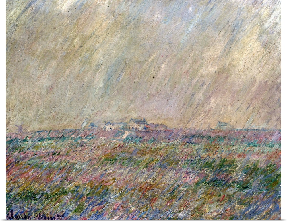 Monet, Landscape. Oil On Cavnas By Claude Monet (1840-1926).