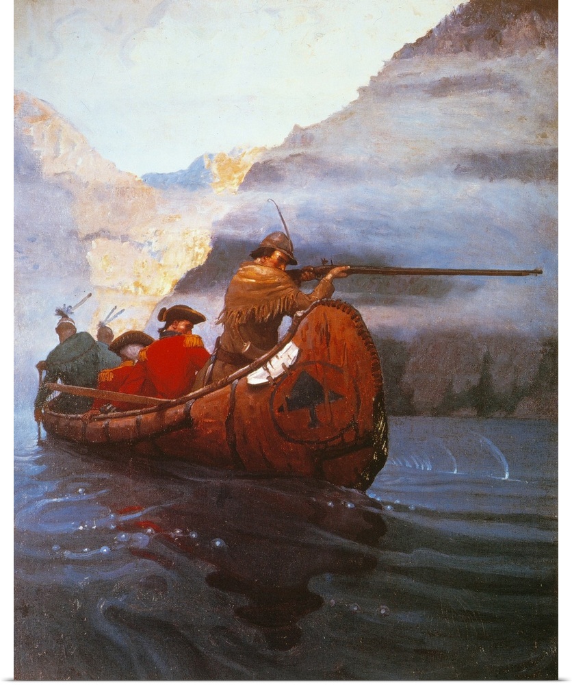 Illustration by N.C. Wyeth from the 1919 edition of 'The Last of the Mohicans' by James Fenimore Cooper.