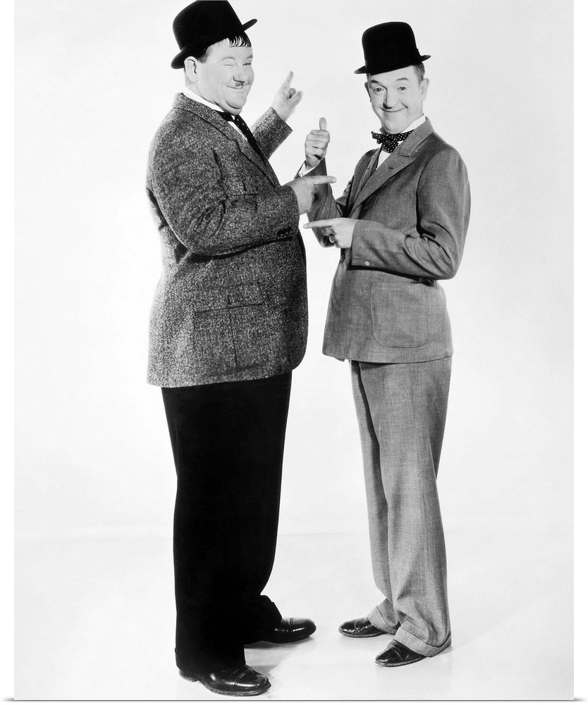 Stan Laurel (right) and Oliver Hardy.