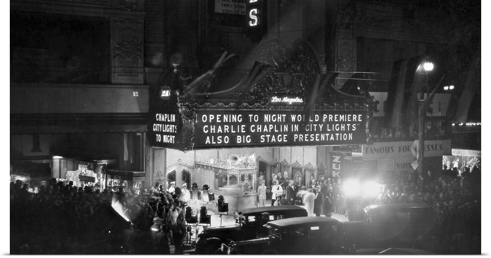The world premiere of 'City Lights' at California's Los Angeles Theatre in 1931.