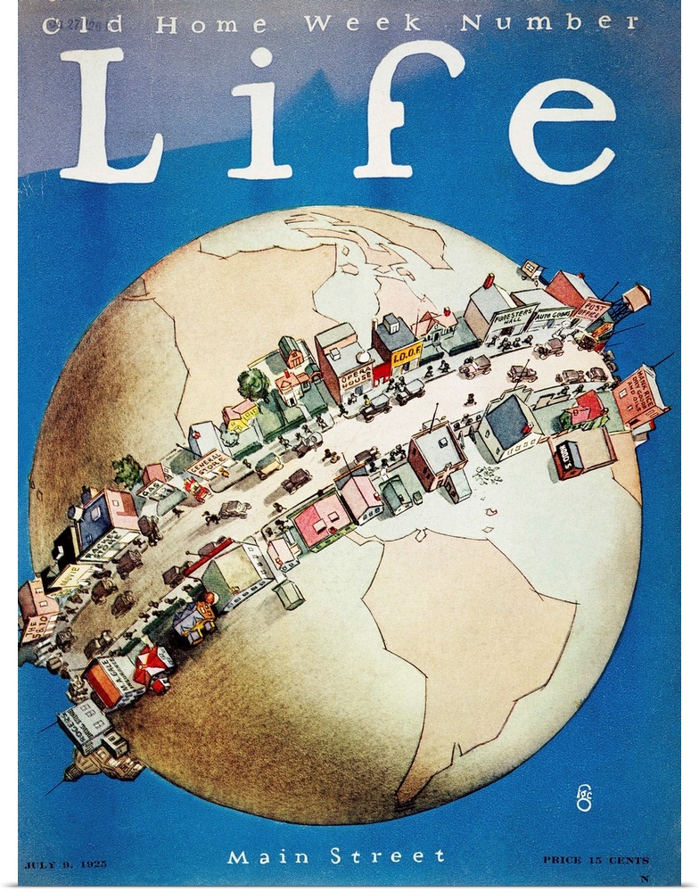 'Main Street,' 'Life' magazine cover, 1925.