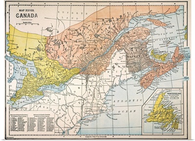 Map, Eastern Canada