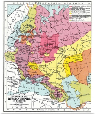 Map, Expansion Of Russia