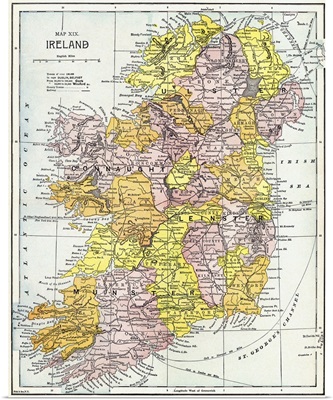 Map, Ireland, c1890