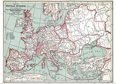 Map Of Europe, 12th Century