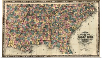 Map, Railroad, 1864