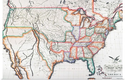Map, United States, 1820