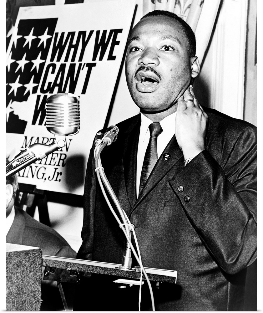 MARTIN LUTHER KING, JR. (1929-1968). American clergyman and civil rights leader. Photograph by Walter Albertin, June 1964.