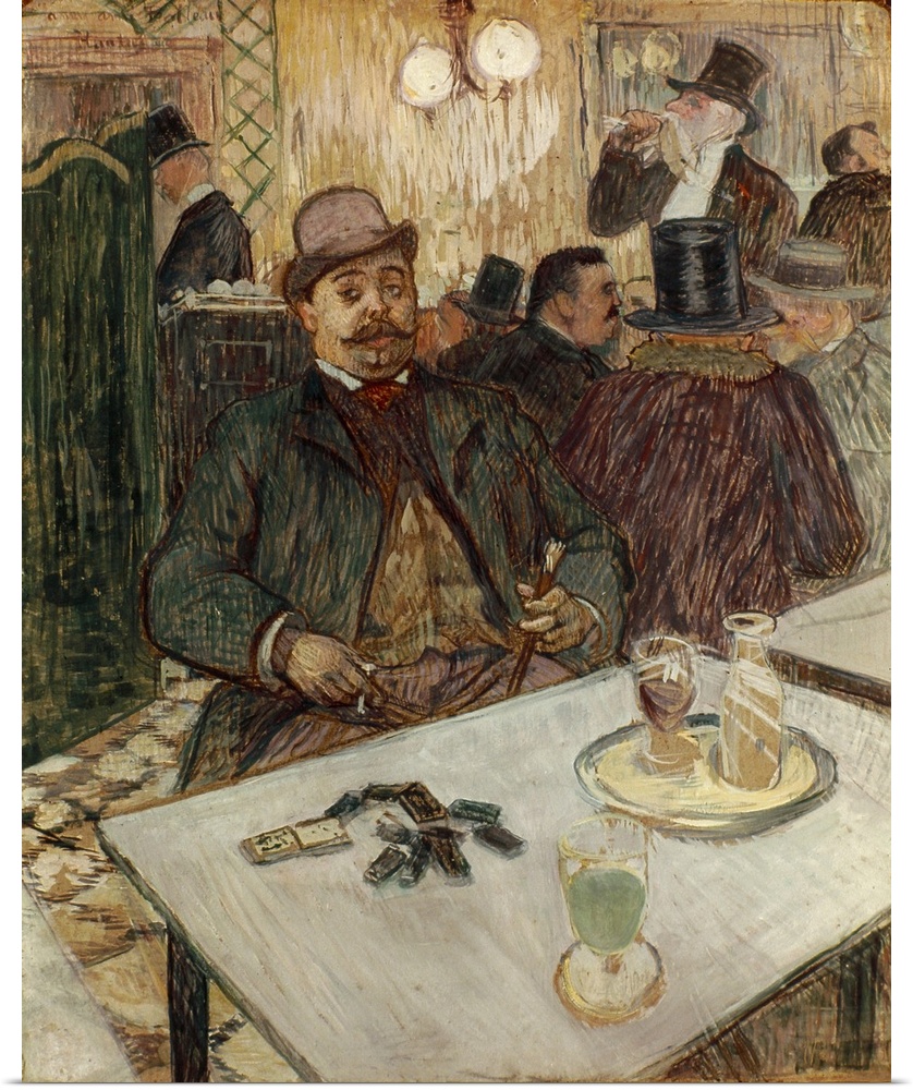 Toulouse-Lautrec, 1893. Monsieur Boileau In A Cafe. Gouache.