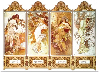 Mucha: Four Seasons, C1897, Lithograph poster
