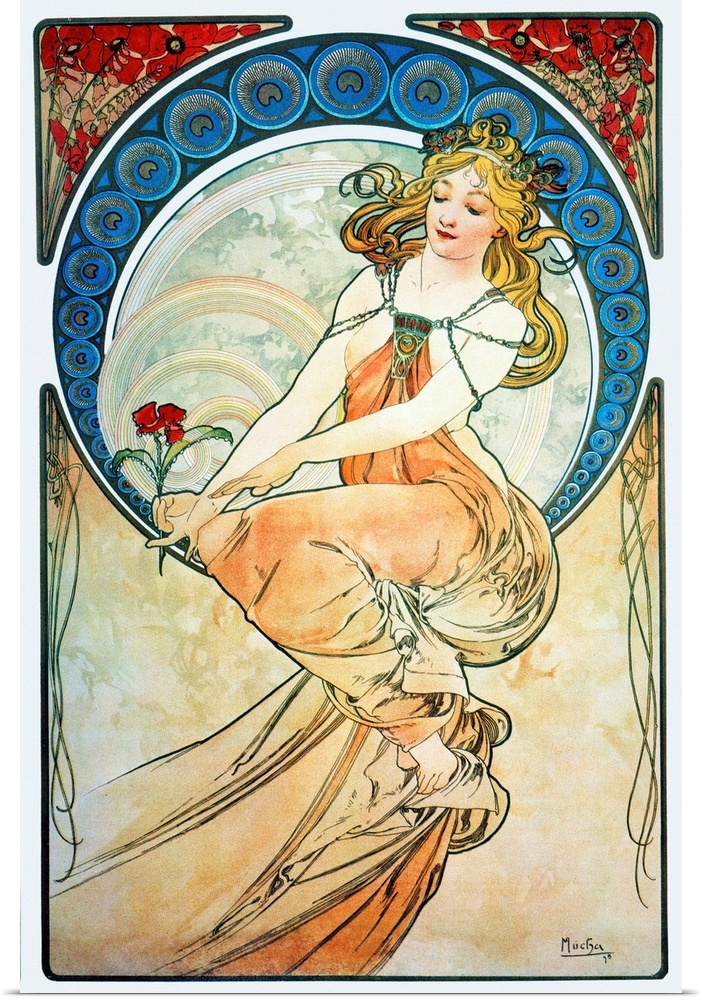 Poster design, 1898, by Alphonse Mucha.
