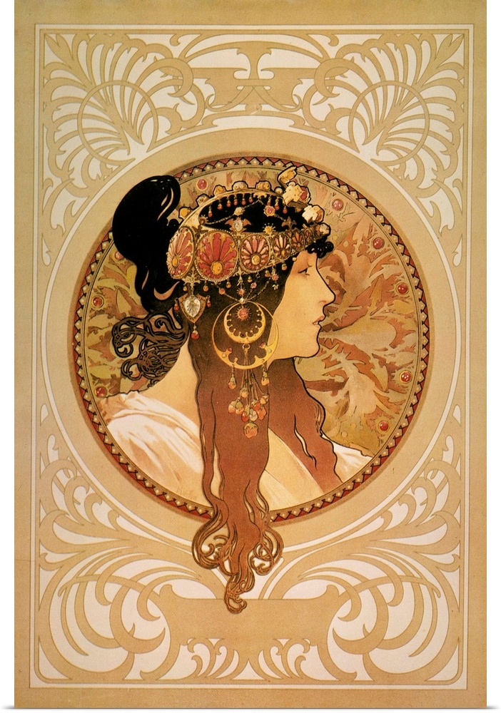 Sarah Bernhardt on a poster designed by Alphonse Mucha.