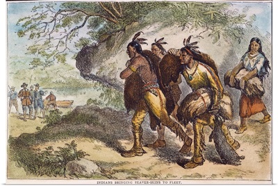 Native Americans Bringing Furs To Dutch Traders