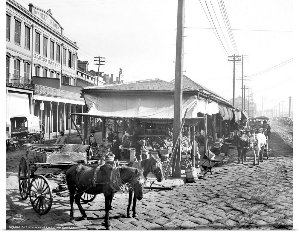 New Orleans, Market, C1906. Scene In the French Market In New Orleans, Louisiana. Photographed C1906.