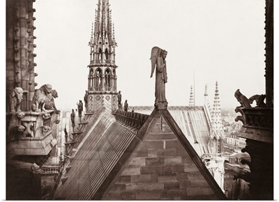 Notre Dame Cathedral in Paris, France, 1860
