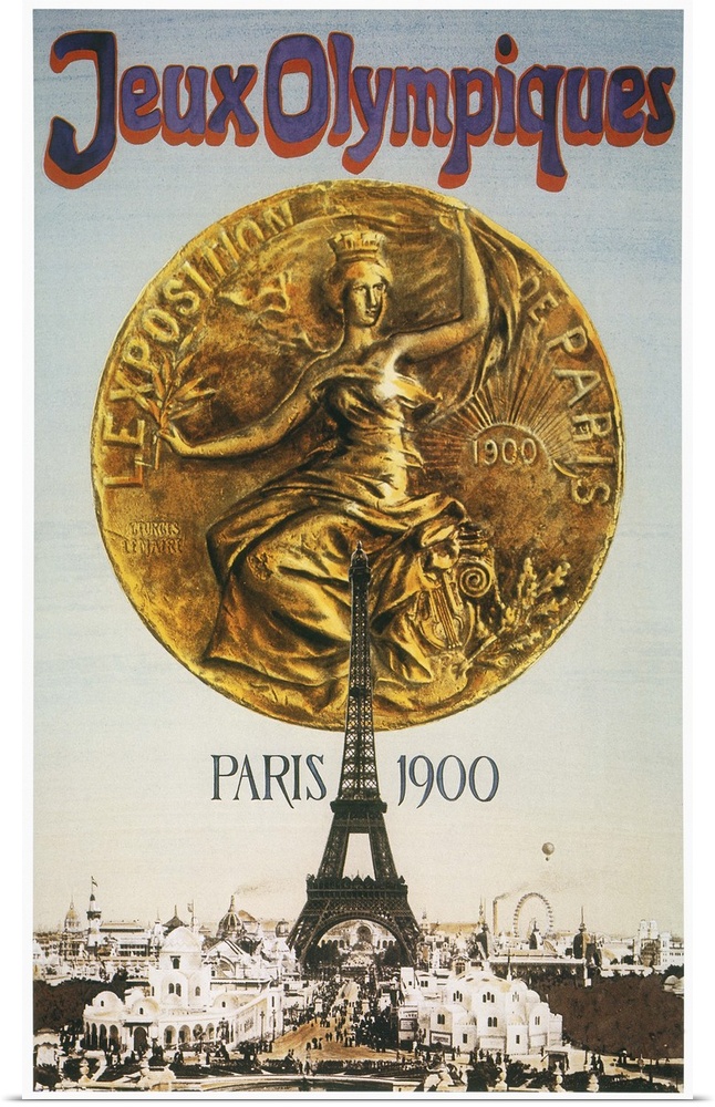 Poster from the 1900 Olympic Games, held at Paris concurrently with the World Exposition.