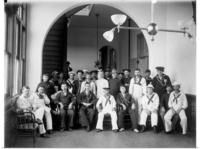 Patients at the Brooklyn Navy Yard Hospital in Brooklyn, New York, 1900