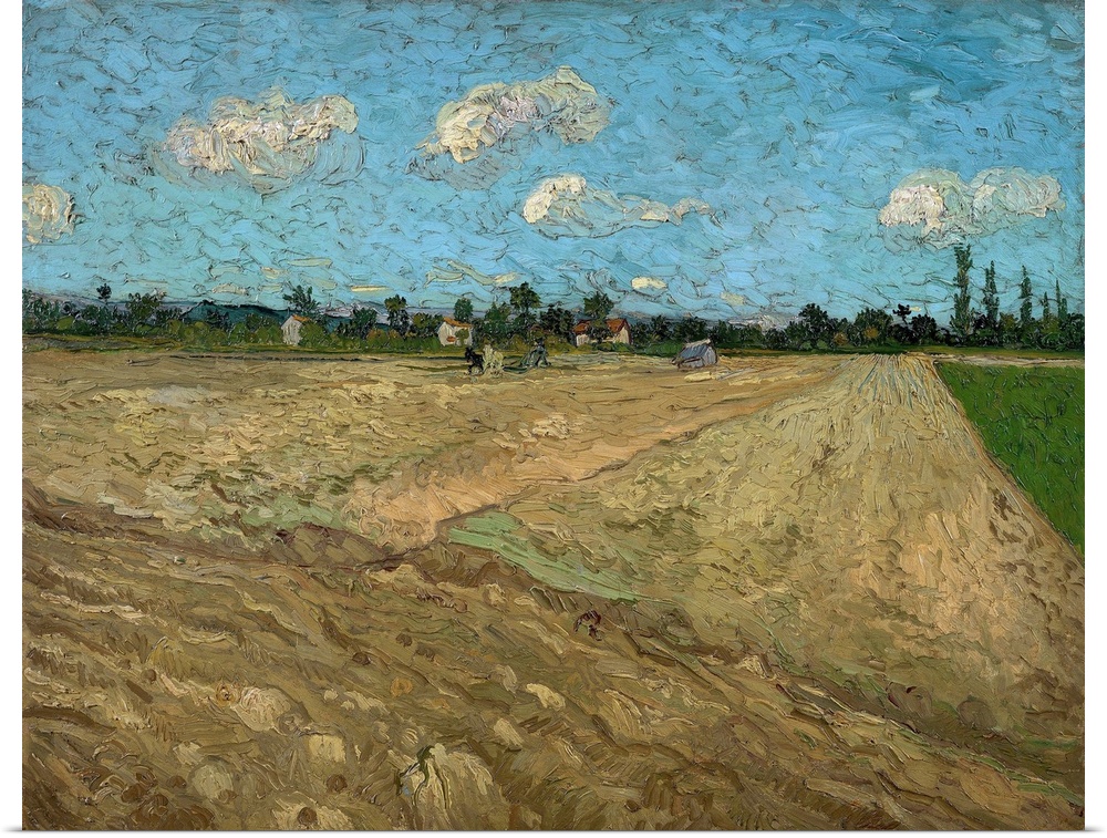 Van Gogh, Fields, 1888. Plowed Fields At Arles. Oil On Canvas, Vincent Van Gogh, 1888.