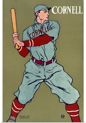 Poster for the Cornell University baseball team, 1908