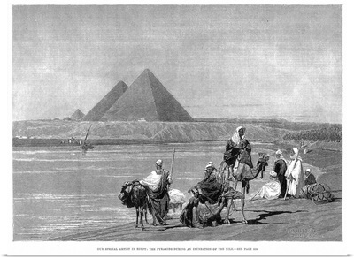 Pyramids At Giza, 1882
