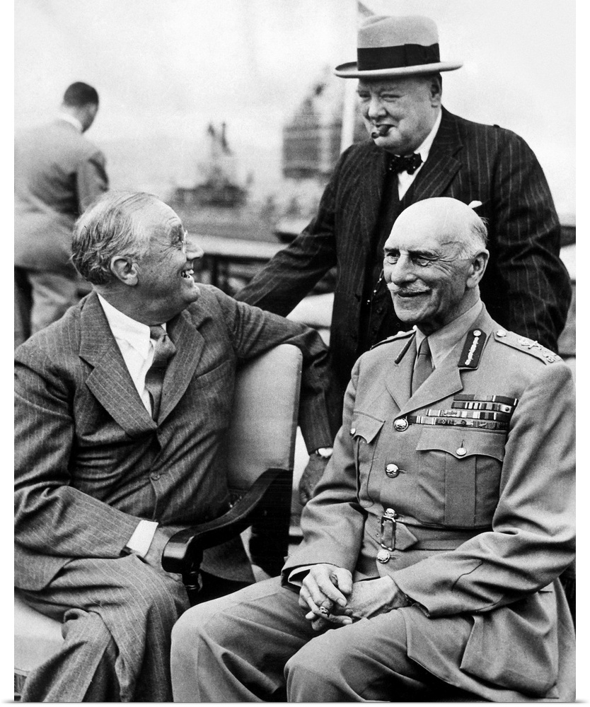 Allied leaders of World War II at the Second Quebec Conference, September 1944. From left: President Franklin D. Roosevelt...