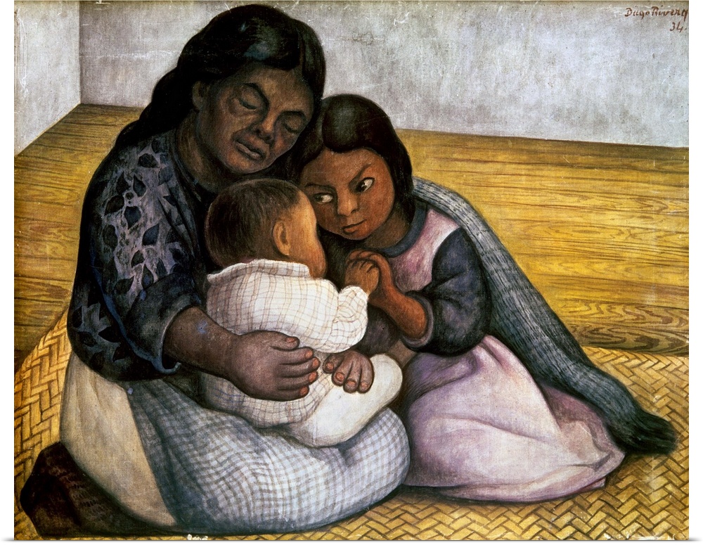Oil on canvas by Diego Rivera, 1934.