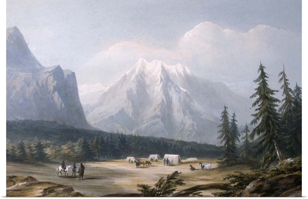 Rocky Mountains, 1848. Lithograph From Henry Warre's 'Sketches In North American And the Oregon Territory,' 1848.