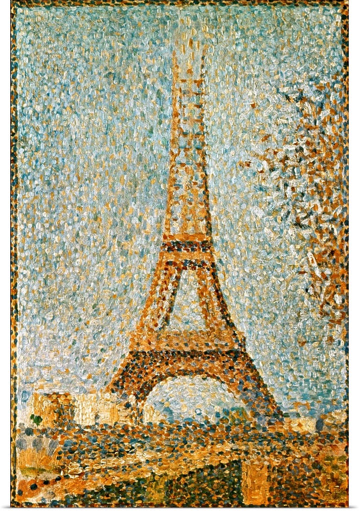 Georges Seurat: The Eiffel Tower. Oil on panel, 1889.