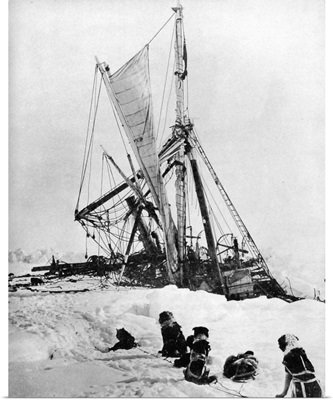Shackleton's 'Endurance, Sinking in the ice of the Weddell Sea of Antarctica