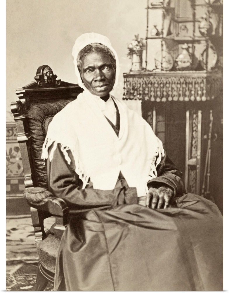 SOJOURNER TRUTH (c1797-1883).  Born Isabella Baumfree. American abolitionist and women's rights activist. Photograph, c1870.